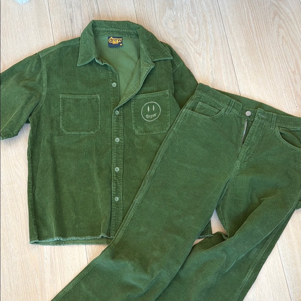 Drew House Green Corduroy Jacket and Pants Set